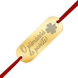 Martisor Bratara Inox Placuta Aurie Primavara de Poveste