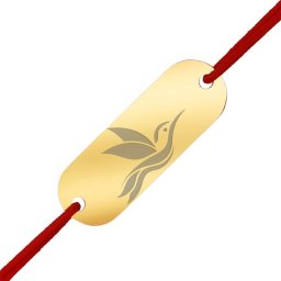 Martisor Bratara Inox Placuta Aurie Porumbel