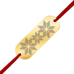 Martisor Bratara Inox Placuta Aurie Flori Motive Traditionale