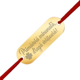 Martisor Bratara Inox Placuta Aurie Draga Verisoara