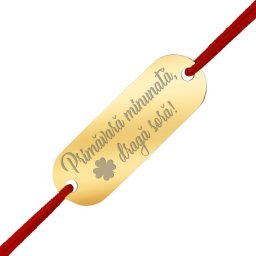 Martisor Bratara Inox Placuta Aurie Draga Sora