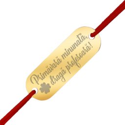 Martisor Bratara Inox Placuta Aurie Draga Profesoara