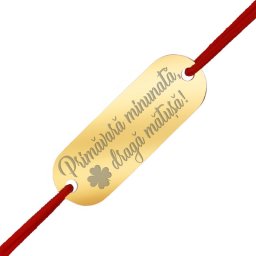 Martisor Bratara Inox Placuta Aurie Draga Matusa
