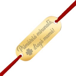 Martisor Bratara Inox Placuta Aurie Draga Mama