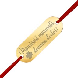 Martisor Bratara Inox Placuta Aurie Doamna Doctor