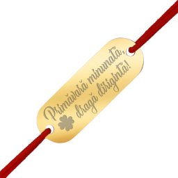 Martisor Bratara Inox Placuta Aurie Draga Diriginta