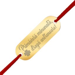 Martisor Bratara Inox Placuta Aurie Draga Antrenoare