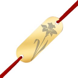 Martisor Bratara Inox Placuta Aurie Floare Narcisa