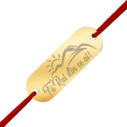Martisor Bratara Inox Placuta Aurie Fa Rai din Ce Ai