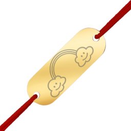 Martisor Bratara Inox Placuta Aurie Curcubeu Norisori Zambareti
