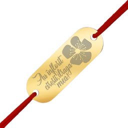 Martisor Bratara Inox Placuta Aurie Au Inflorit Ciresii