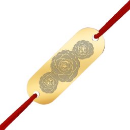 Martisor Bratara Inox Placuta Aurie Flori de Camelie
