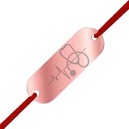 Martisor Bratara Inox Placuta Rose Gold Stetoscop Doctor