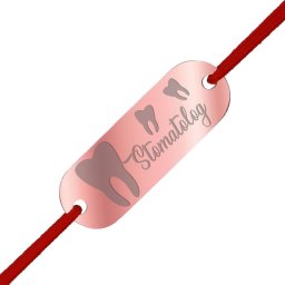 Martisor Bratara Inox Placuta Rose Gold Doctor Stomatolog