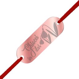 Martisor Bratara Inox Placuta Rose Gold Ghiocei in Dar