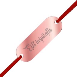 Martisor Bratara Inox Placuta Rose Gold Esti Inspiratie
