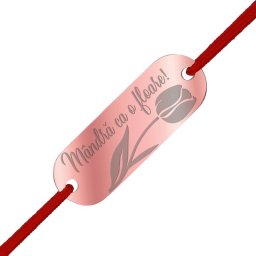 Martisor Bratara Inox Placuta Rose Gold Mandra Floare
