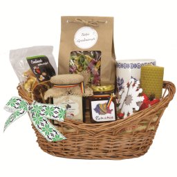 Cos cadou de Craciun, Colinda Dulce, produse naturale, 8 piese - ALIF1115
