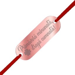 Martisor Bratara Inox Placuta Rose Gold Draga Cumnata