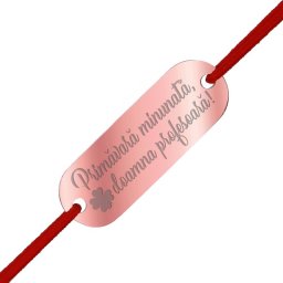 Martisor Bratara Inox Placuta Rose Gold Doamna Profesoara