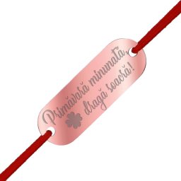 Martisor Bratara Inox Placuta Rose Gold Draga Soacra