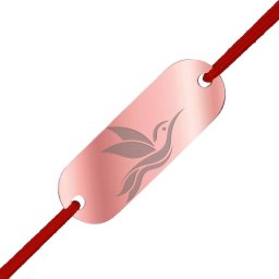 Martisor Bratara Inox Placuta Rose Gold Porumbel