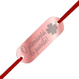 Martisor Bratara Inox Placuta Rose Gold Primavara de Poveste