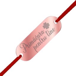 Martisor Bratara Inox Placuta Rose Gold Primavara pentru Tine