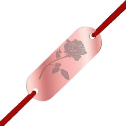 Martisor Bratara Inox Placuta Rose Gold Cel mai Frumos Trandafir