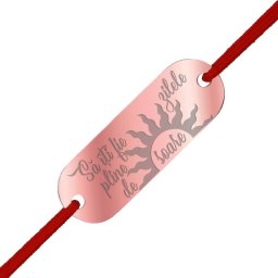 Martisor Bratara Inox Placuta Rose Gold Zile cu Soare