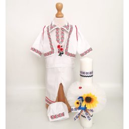 Set Traditional Botez Baiat - Costumas + Lumanare Adan 3