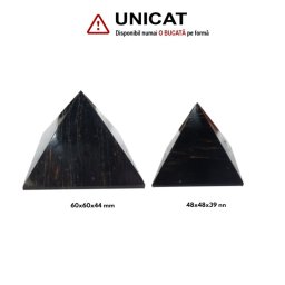 Piramida Turmalina cu Hematit Minerala Naturala - 48-60 x 48-60 x 39-44 mm - (XXL) - 1 Buc