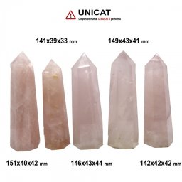 Obelisc Cuart Roz - 141-151 x 39-43 x 33-44 mm ( XXL) - 1 Buc