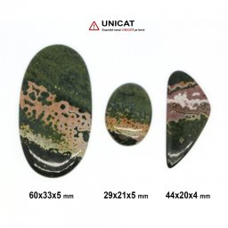 Cabochon Jasp Oceanic 29-60 x 20-33 x 4-5 mm