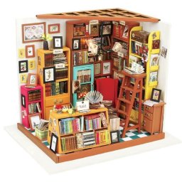 Puzzle 3D Minicasuta de papusi Biroul lui Sam DIY, RoLife, 221 piese