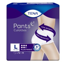 TENA Pants Plus Night, Unisex, mărimea L 12 buc
