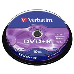DVD+R Verbatim 10 bucati, 16x, 4.7GB