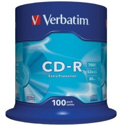 CD-R Verbatim 100 bucati, 52x, 700MB