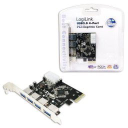 Adaptor LogiLink PC0057 PCI-Express la 4 x USB 3.0