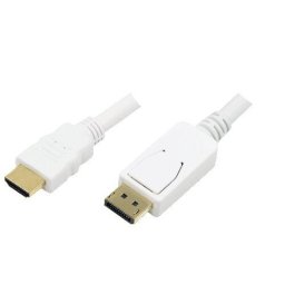 Cablu de date DisplayPort la HDMI, 2m, alb, Logilink