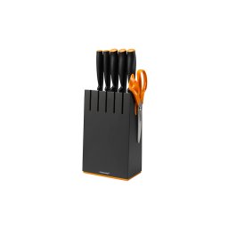 Bloc de lemn cu 5 cutite, negru