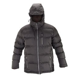 Jacheta matlasata cu captuseala si gluga / negru - xl