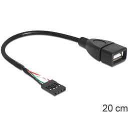 Delock Cable USB 2.0 type-A female to pin header