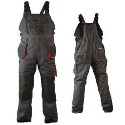 Pantalon lucru din bumbac-poliester cu pieptar - s/48