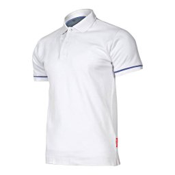 Tricou bumbac polo / alb - xl