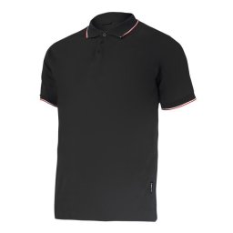 Tricou bumbac polo subtire / negru - s