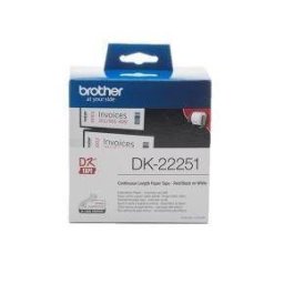DK22251 Negru-Rosu Banda continua 62mm x 15.24m