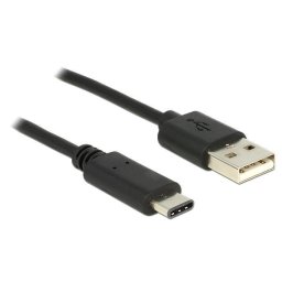 Delock Cable USB Type-C 2.0 male > USB 2.0 type-A male 1 m black
