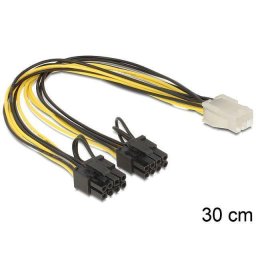 Delock Cable PCI Express power supply 6 pin female > 2 x 8 pin male
