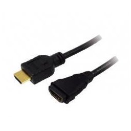 LOGILINK - Cablu HDMI- HDMI,1.4, male/female, versiunea Gold, lungime 2 m